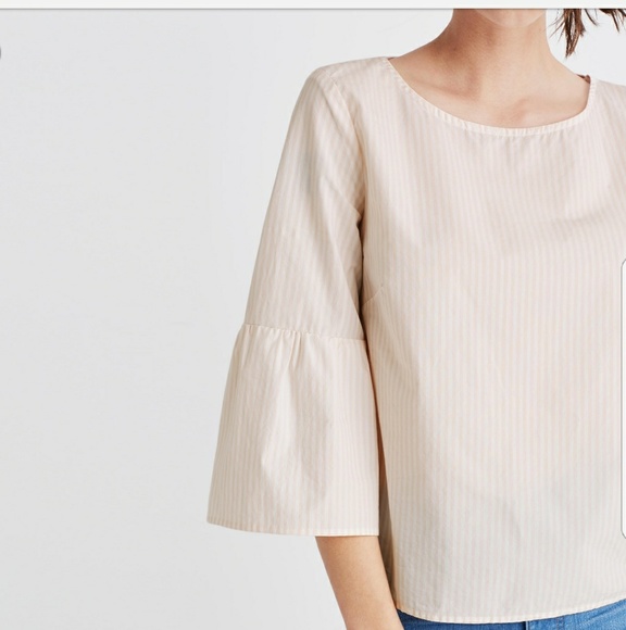 Madewell Tops - Madewell G2081 Striped Bell-Sleeve Top Large